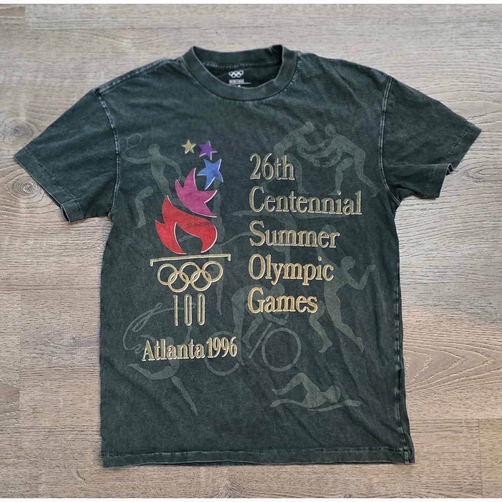 Olympic Heritage‎ Atlanta 1996 Centennial Summer Games T-Shirt Grey Medium